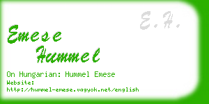 emese hummel business card